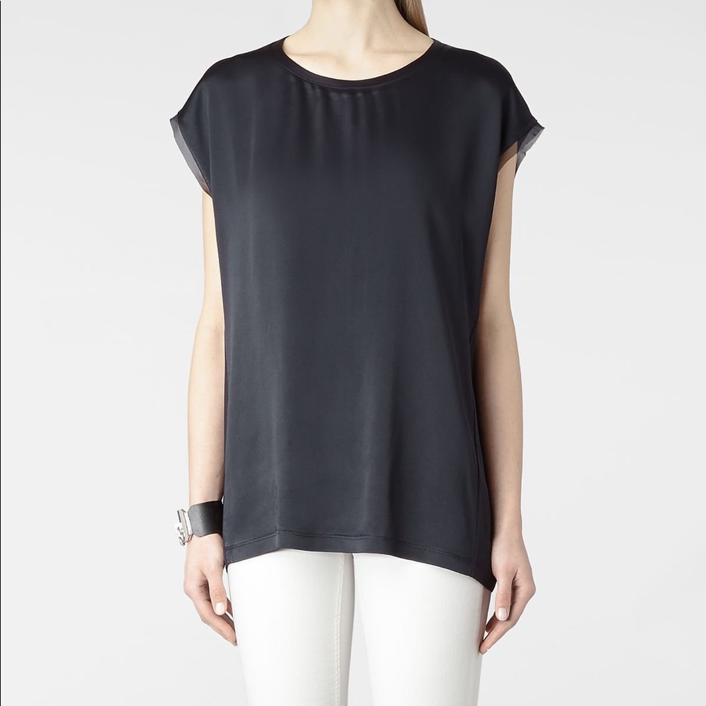 AllSaints Cora top sleeveless black
